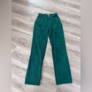 pacsun green corduroy dad jeans